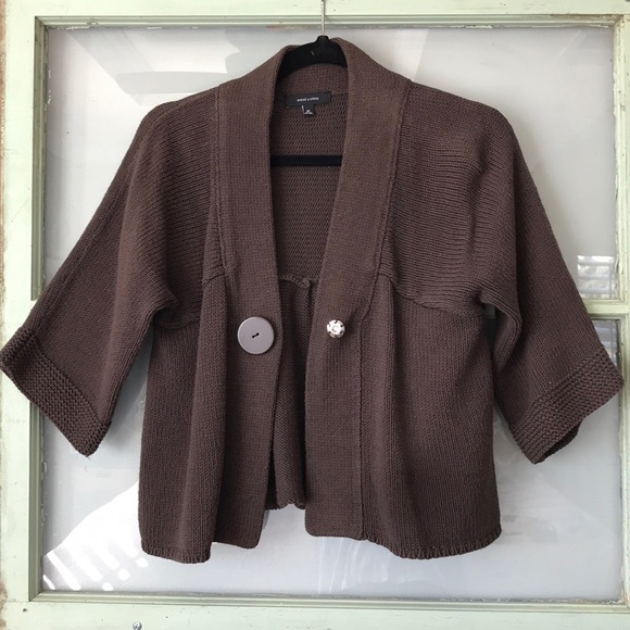 West & Vine brown Sweater with button size Small - Picture 3 of 7